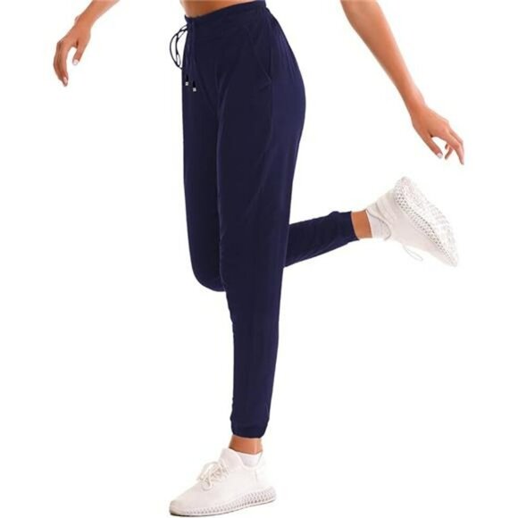 Womens Jogger Sweatpants with Pockets Drawstring Waist Athletic Lounge Pants - Picture 7 of 7